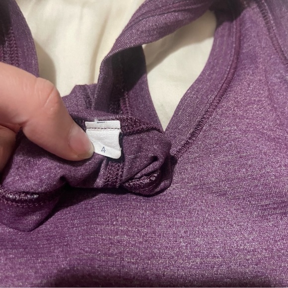 Lululemon Tie It Up Singlet Heathered Plum Size 4 - Picture 11 of 11